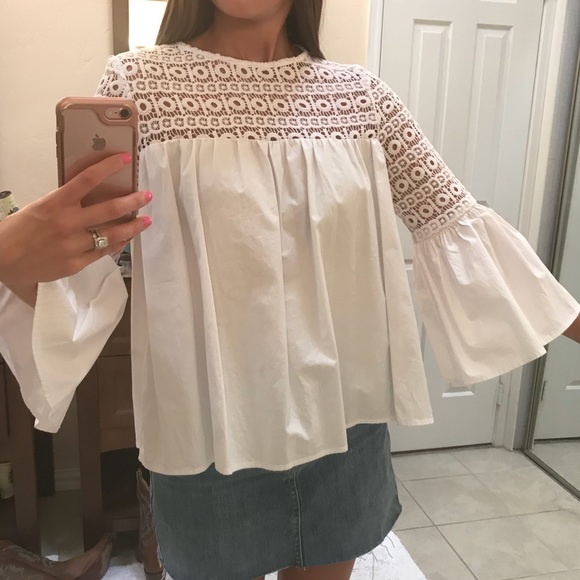 Endless Rose Tops - White Endless Rose Blouse